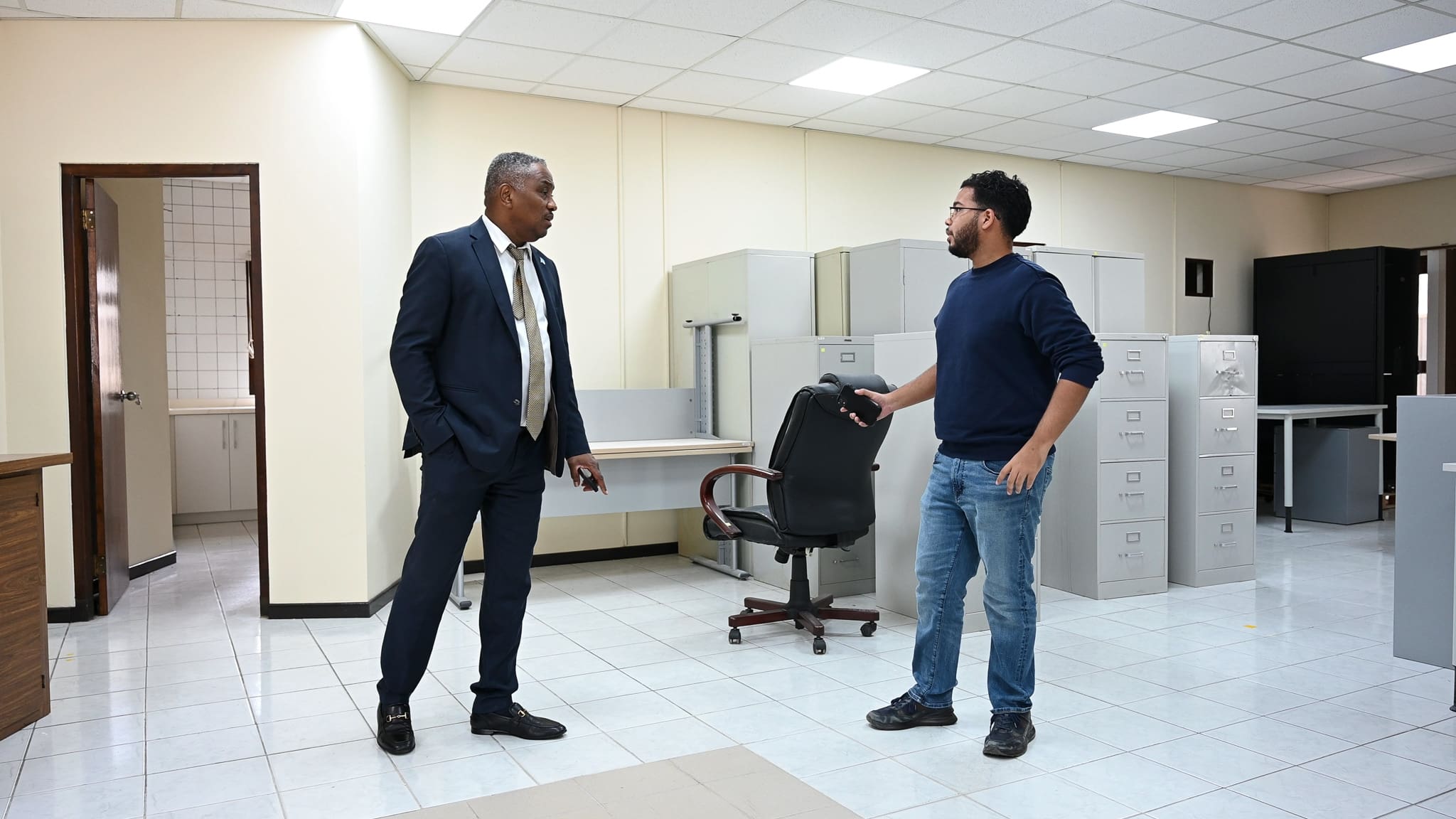 Minister Dowers Inspects Renovation Progress of Former Casino Affairs Building