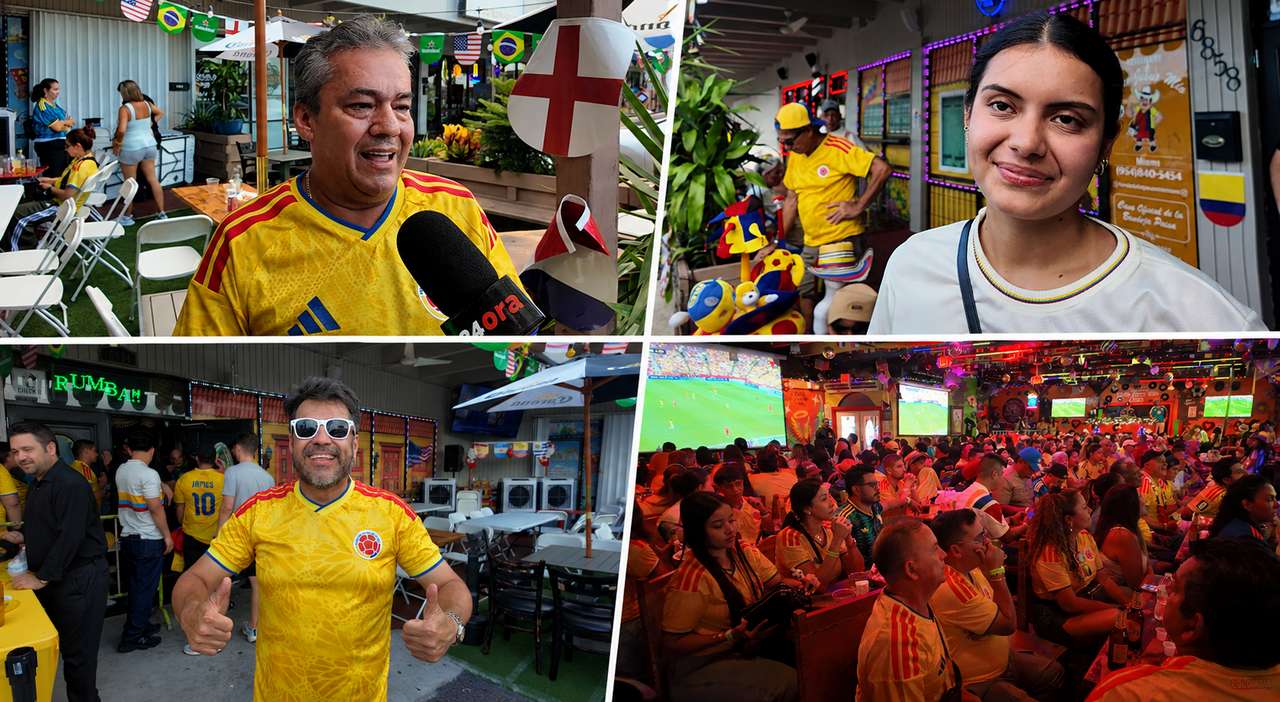 Colombians in Miami Also Celebrated Their Team's Match Against Switzerland