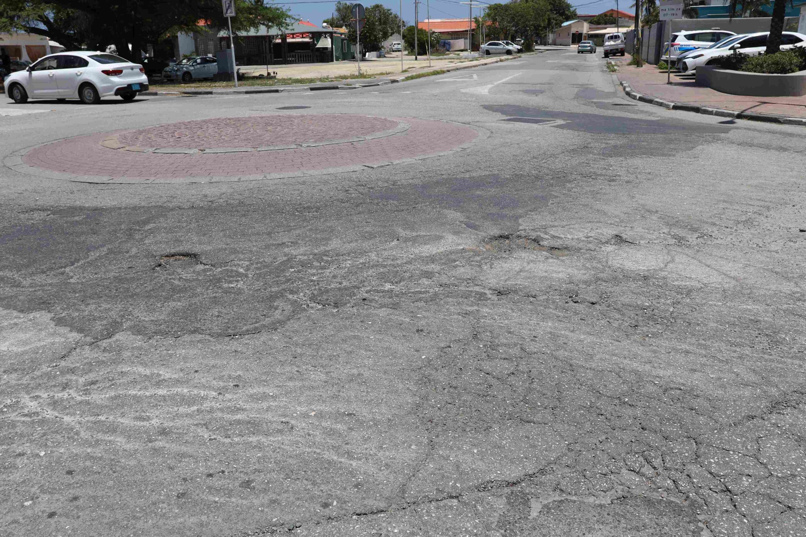 Roundabout Near Police Station Riddled With Potholes, DOW Unresponsive