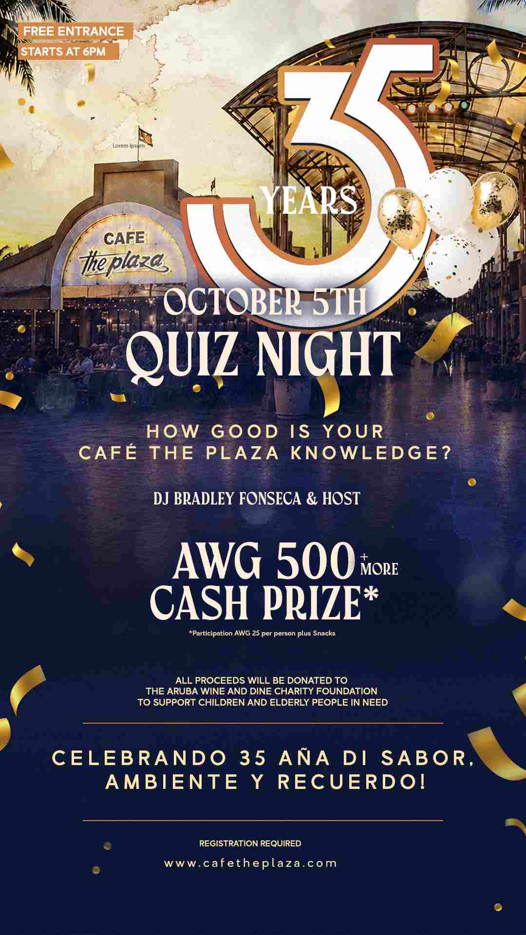 Café The Plaza Hosts Quiz Night to Mark 35th Anniversary