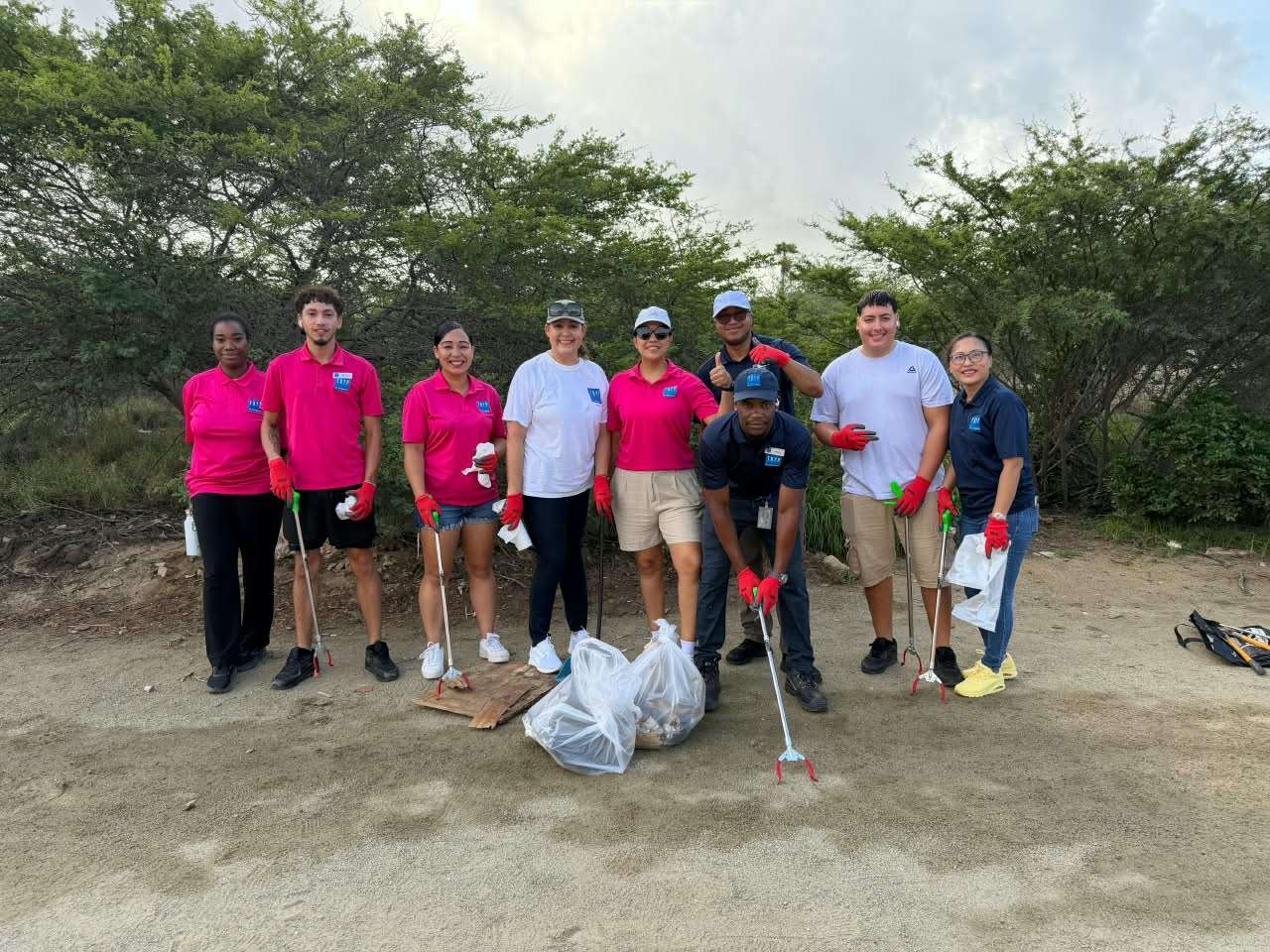 TRYP by Wyndham and Gianni's Group Staff Hold Beach Cleanup in Aruba